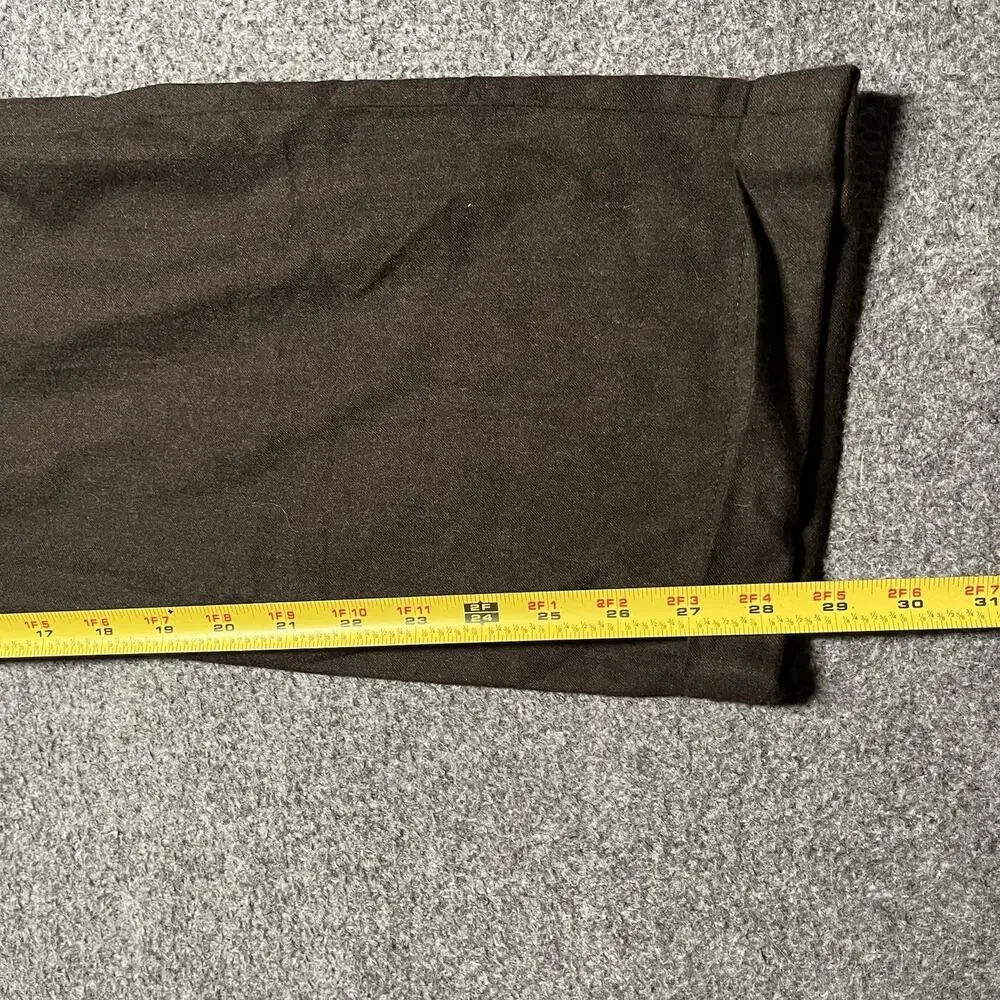 Brooks Brothers Pants Mens 35x28 Wool Brown Dress Pleated Cuffed Canada